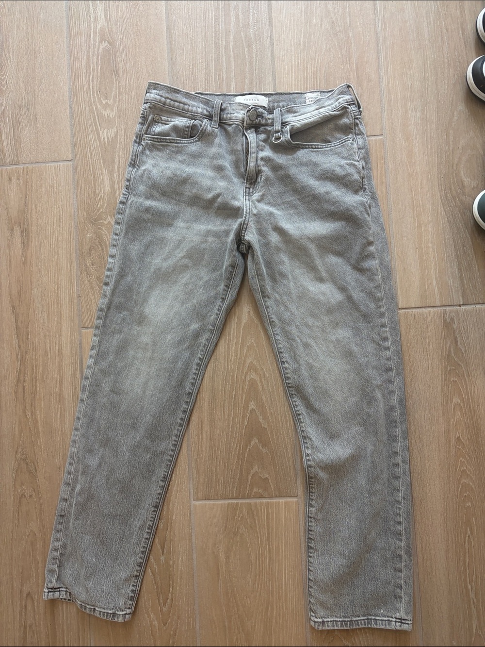 Men's Pac Sun Light Gray Straight Jeans 31x32